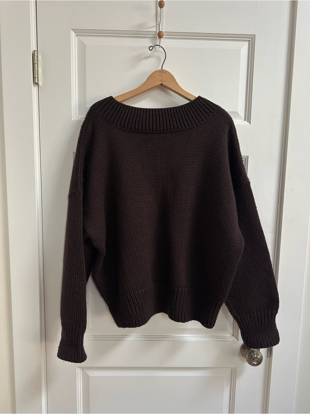 Misha and Puff V-Neck Sweater | Dark Brown | S/M - Picture 7 of 8